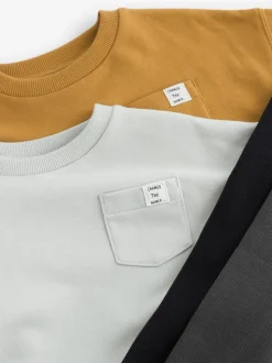 Gris/jaune ocre - Lot de 2 ensembles t-shirt et legging à manches longues (3mois-7ans)