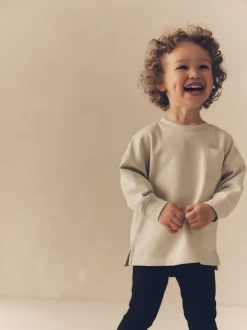 Gris/jaune ocre - Lot de 2 ensembles t-shirt et legging à manches longues (3mois-7ans)