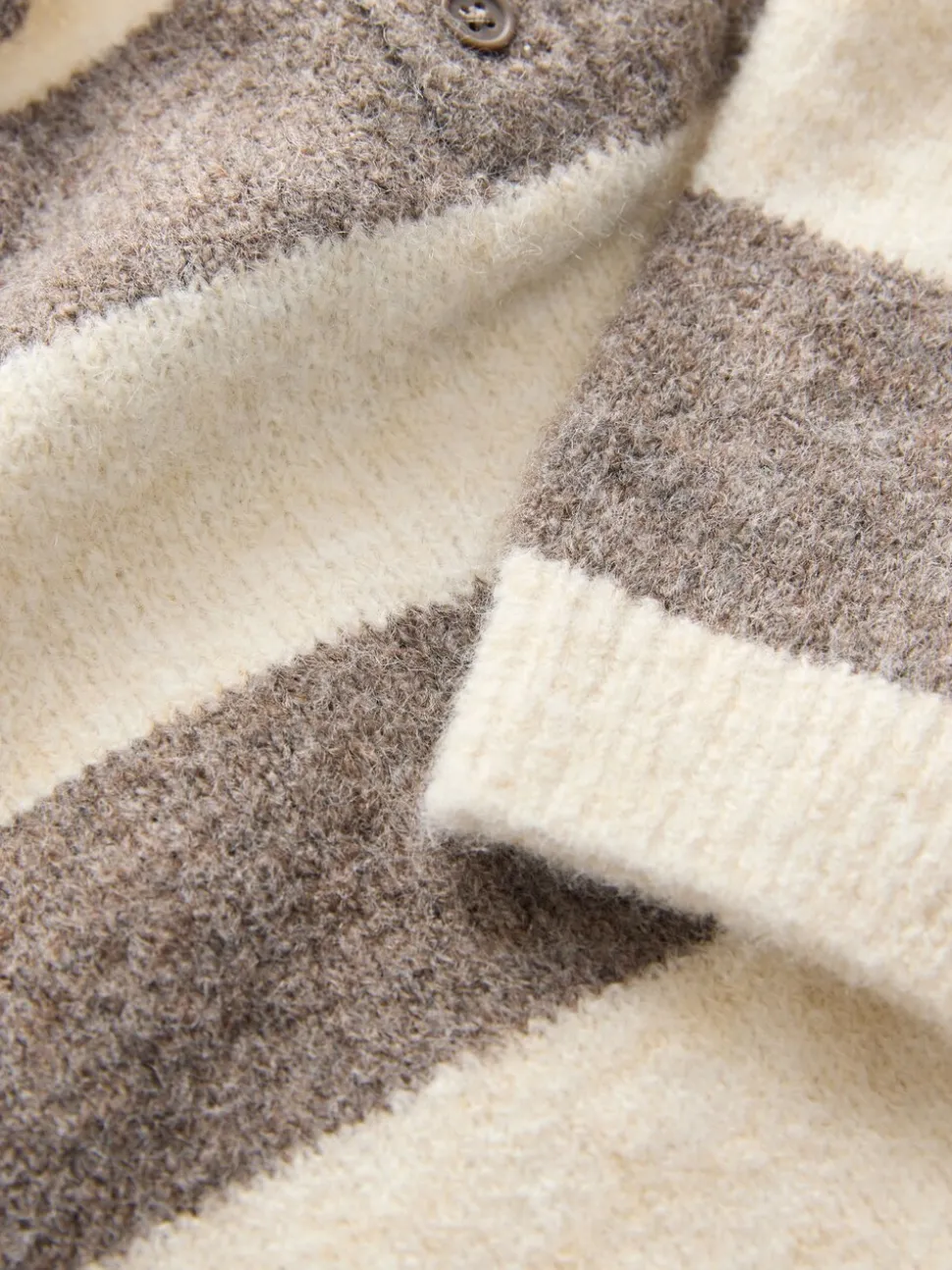 Gris/marron - Polo de rugby en maille rayée (3mois-7ans)