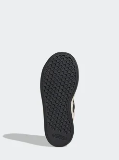 Gris/Noir - Baskets adidas Grand Court 00s en daim et dentelle pour enfant