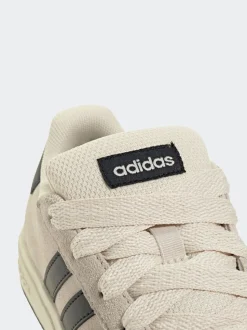 Gris/Noir - Baskets adidas Grand Court 00s en daim et dentelle pour enfant