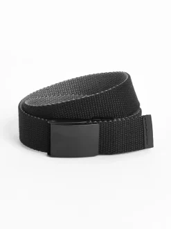 Gris/Noir - Ceinture tissée réversible