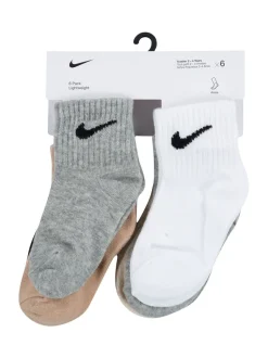 Gris/Noir - Lot de chaussettes de cheville Nike Swoosh pour bébé 6