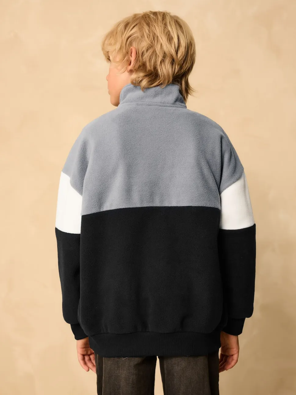 Gris/Noir - Polaire à col cheminée (3-16ans)