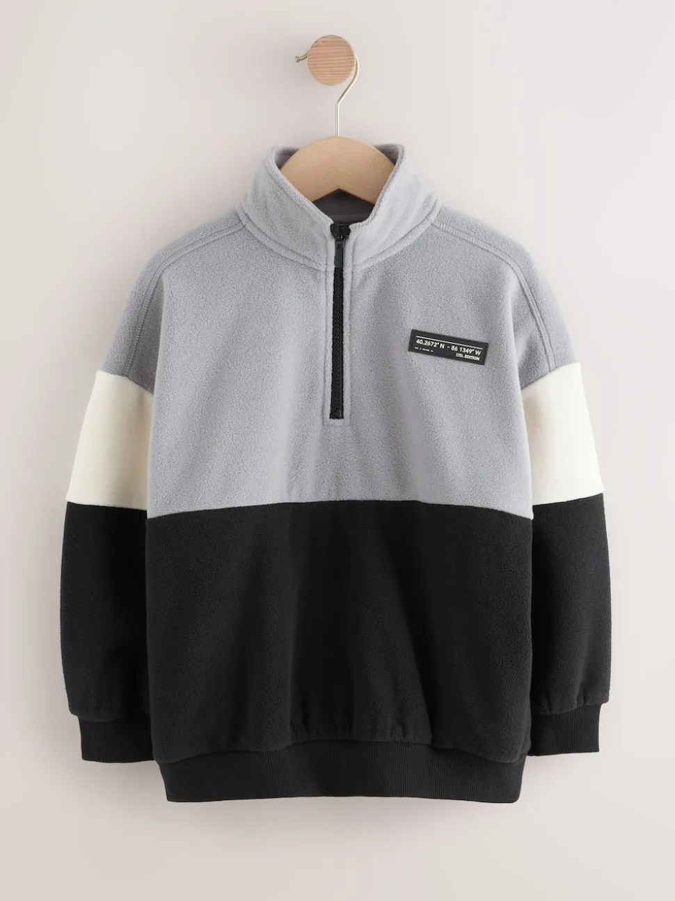 Gris/Noir - Polaire à col cheminée (3-16ans)