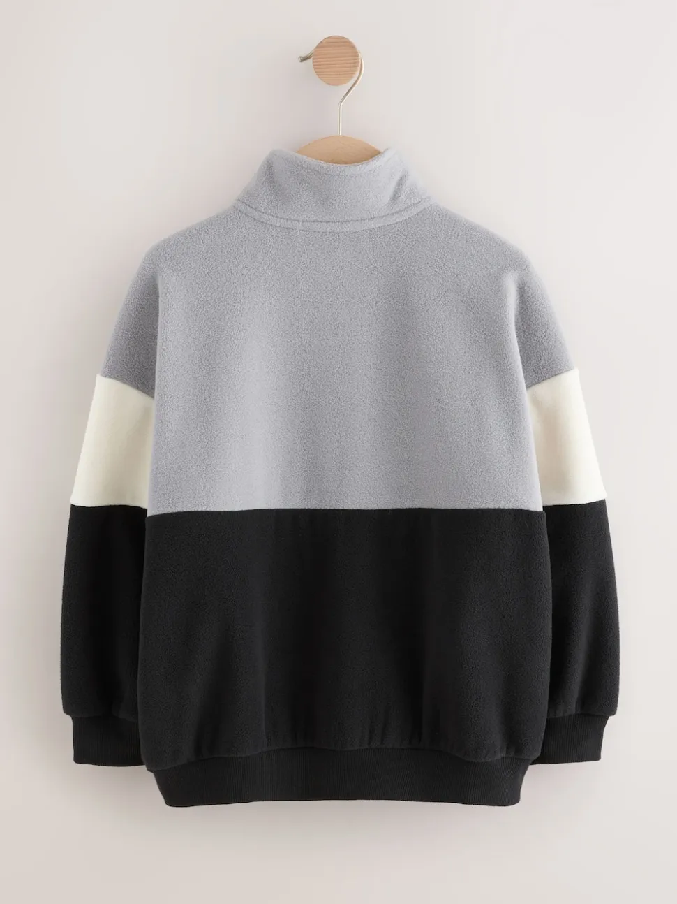 Gris/Noir - Polaire à col cheminée (3-16ans)