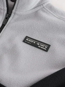 Gris/Noir - Polaire à col cheminée (3-16ans)