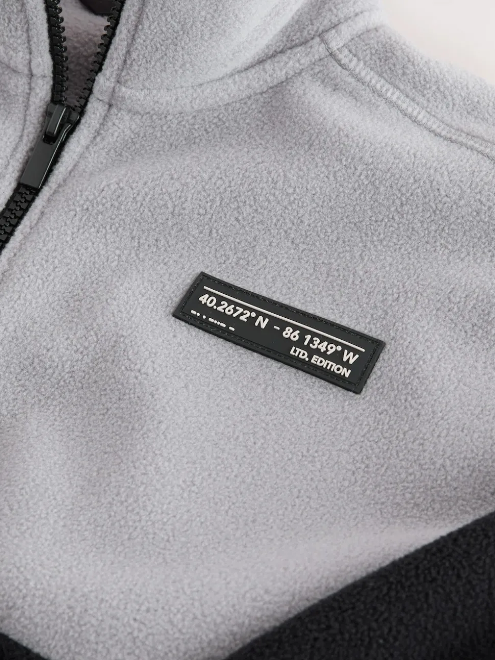 Gris/Noir - Polaire à col cheminée (3-16ans)