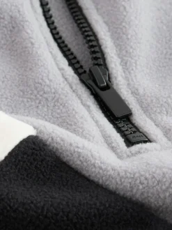 Gris/Noir - Polaire à col cheminée (3-16ans)