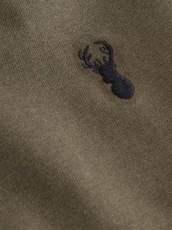 Gris/Noir/Vert/Fauve Marron kaki - T-shirt brodé Manches courtes Stag 4 Pack (3-16ans)