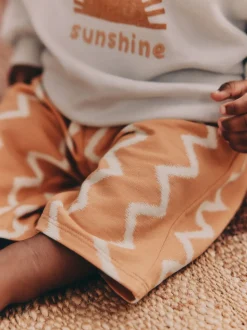 Gris/rouille - Ensemble sweat et pantalon de jogging bébé (0mois à2ans)