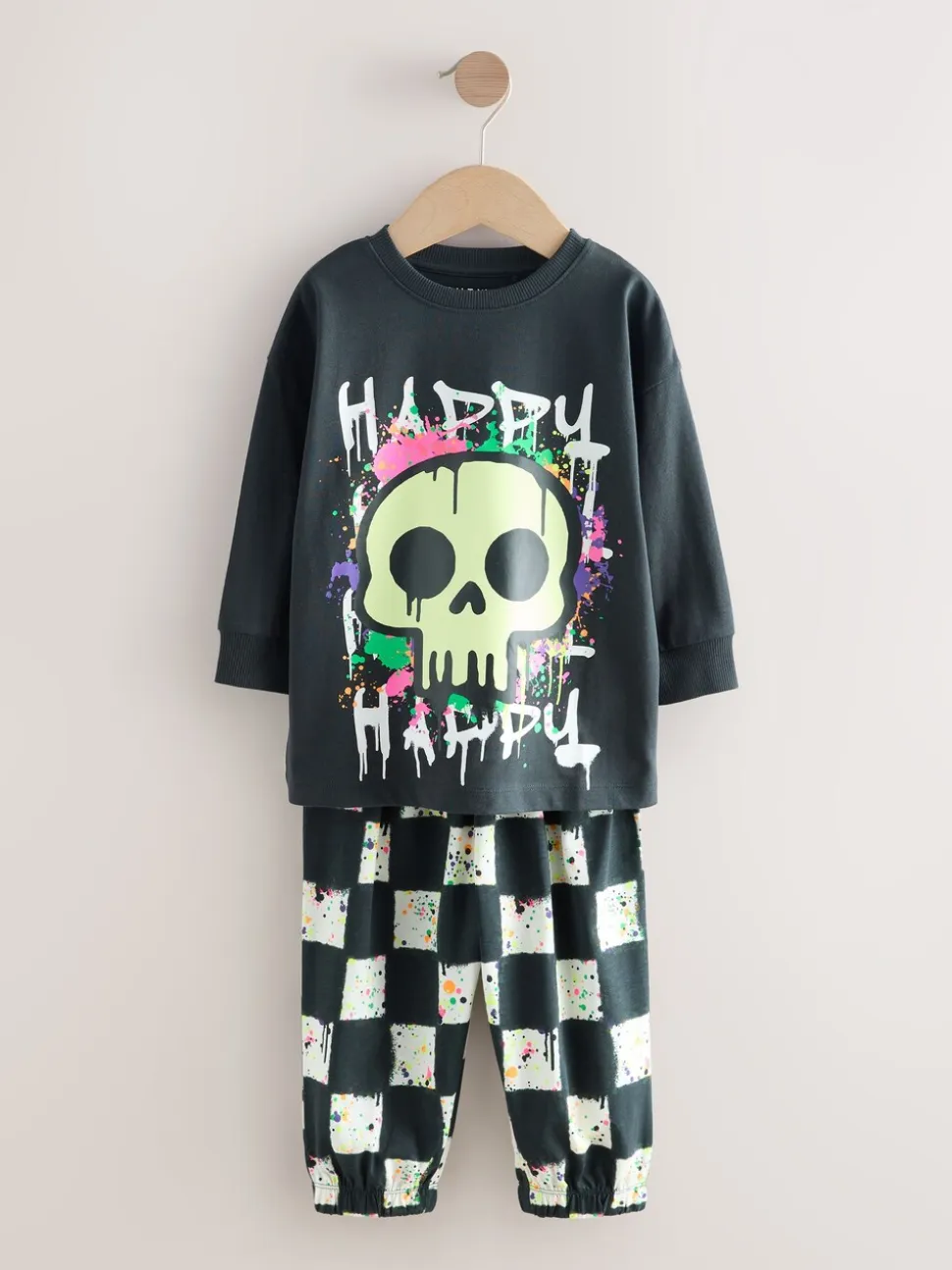 Halloween multicolore - Pyjama simple surdimensionné (9mths-10yrs)