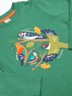 Haut Frugi vert à motif appliqué Terrific