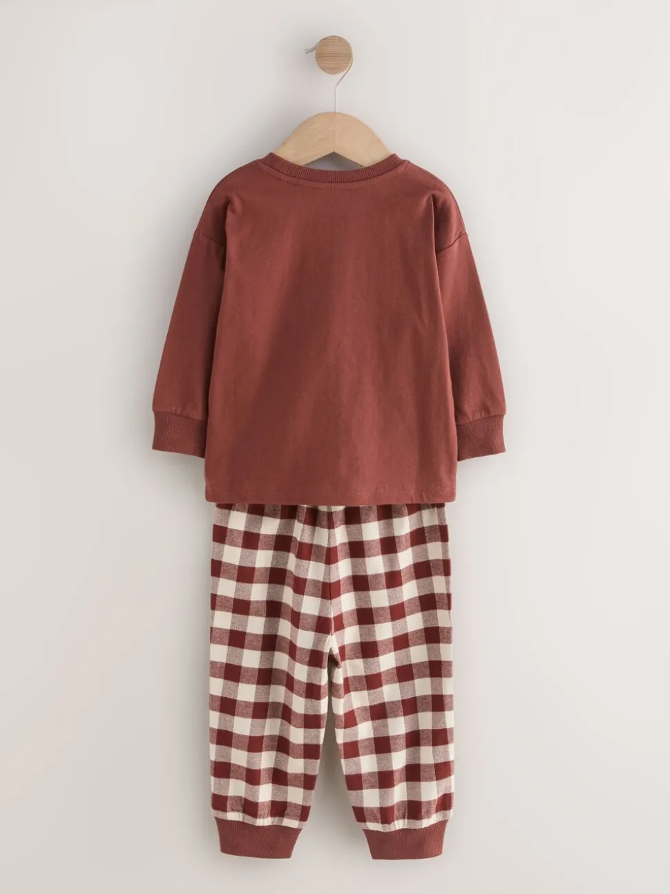 Homme de pain d’épices rouge/vert - Pyjama de Noël simple (9mois-10ans)