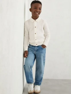 Hors blanc - Cardigan Reiss Gideon en laine boutonné et pointure en V