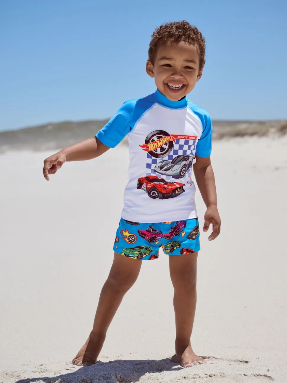 Hot Wheels - Ensemble Rash Gilet et short de bain (3mois-7ans)