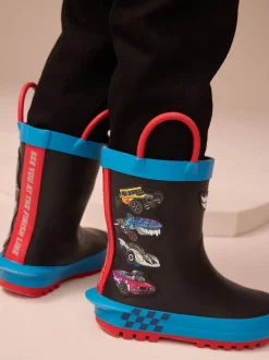 Hot Wheels noirs - Bottes de pluie à poignée