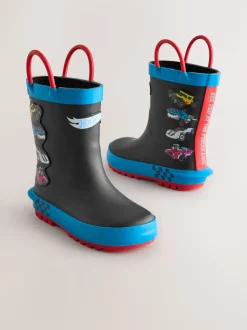 Hot Wheels noirs - Bottes de pluie à poignée