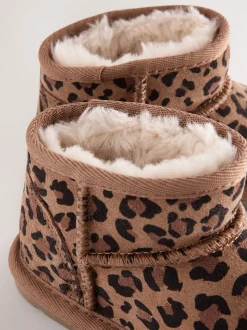 Hydrofuge léopard - Bottes à enfiler en daim