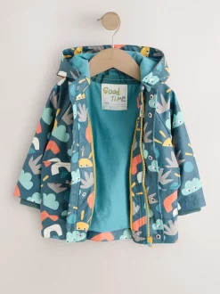 Icône imprimée bleu marine - Manteau imperméable (3 mois-7 ans)