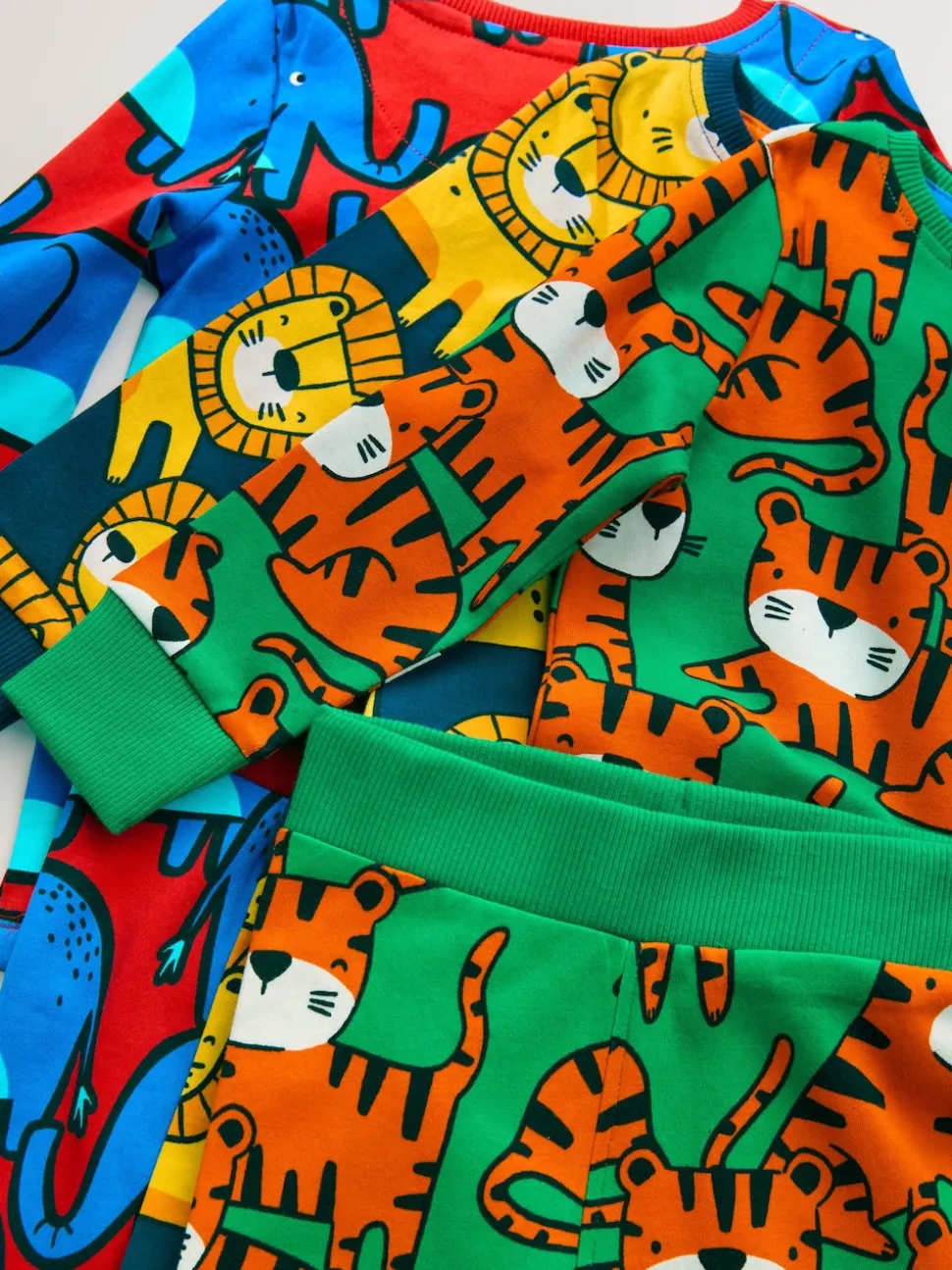 Imprimé animal coloré - Lot de 3 pyjamas Snuggle (9mois-8ans)