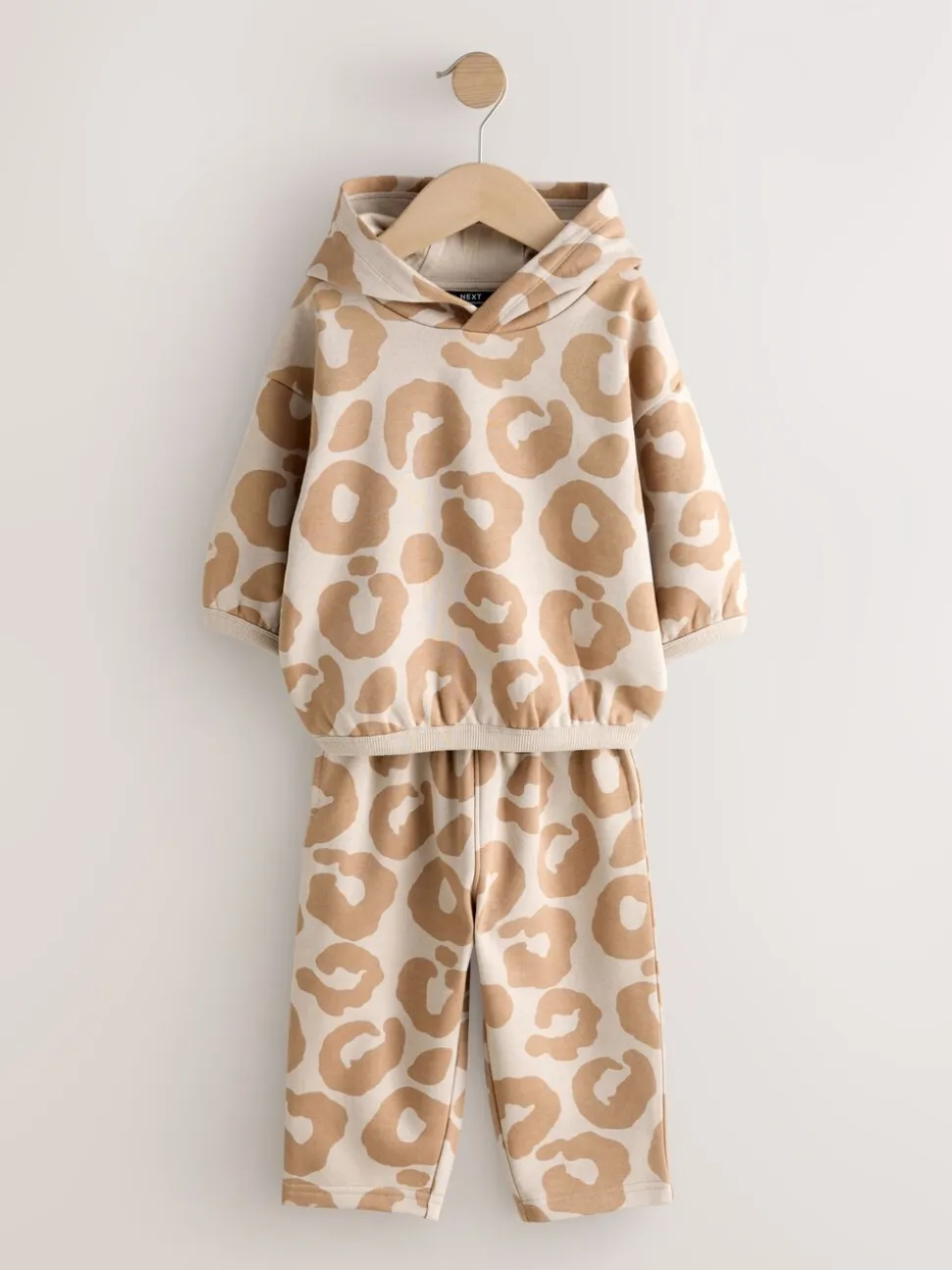 Imprimé animal marron fauve - Ensemble Sweat-shirt à capuche et Joggers (3mths-7yrs)