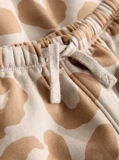 Imprimé animal marron fauve - Ensemble Sweat-shirt à capuche et Joggers (3mths-7yrs)