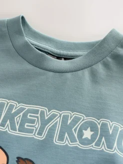 Imprimé Bleu Donkey Kong - T-shirt Mario Gaming (3-16ans)