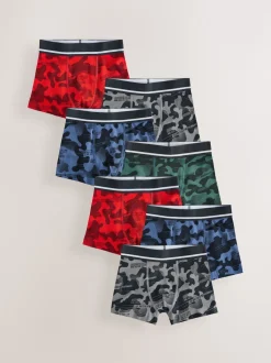 Imprimé camouflage - Lot de 7 boxers (3-16ans)