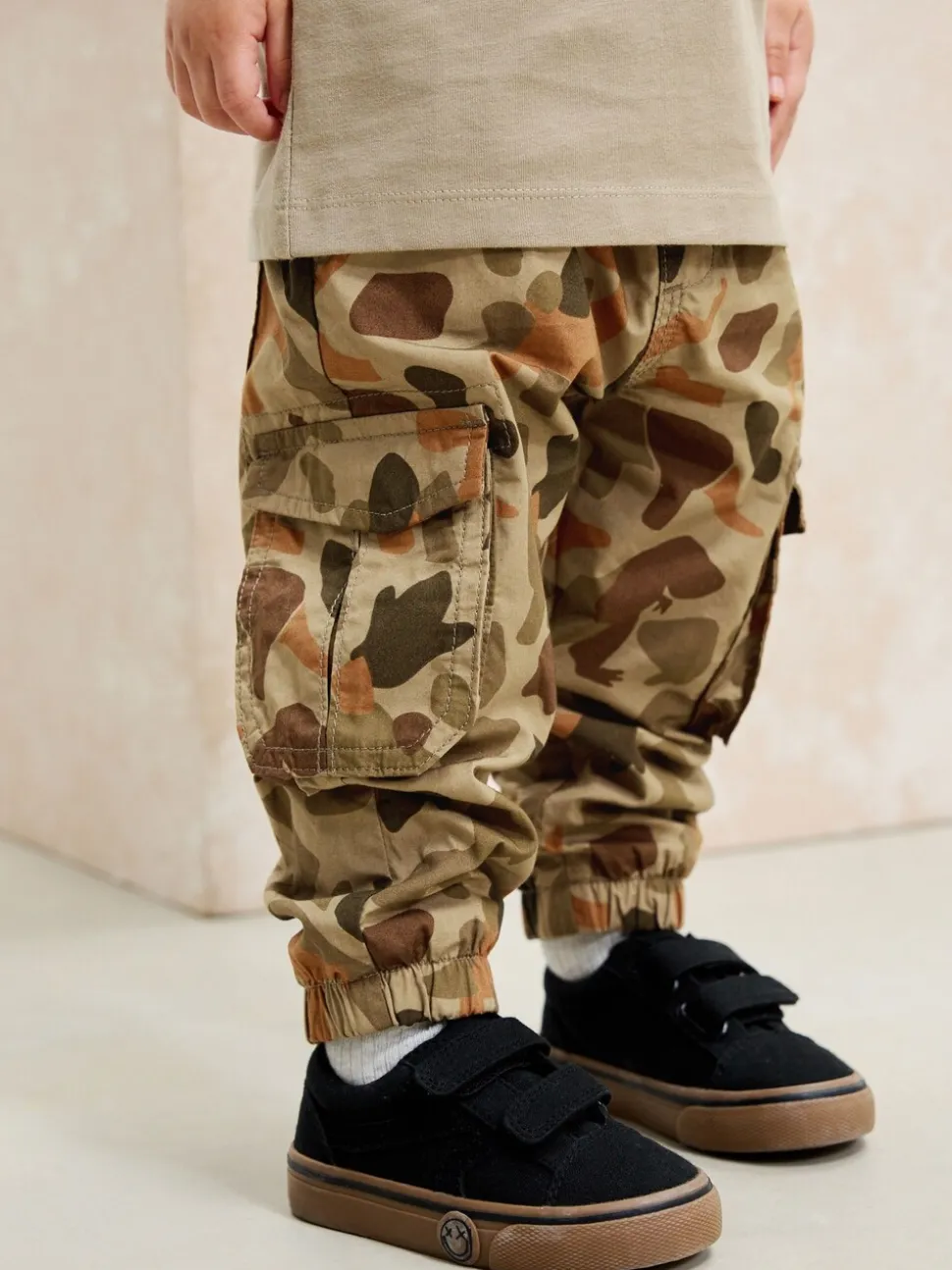 Imprimé camouflage kaki imprimé dinosaure - Pantalon cargo doublé (3mths-7yrs)