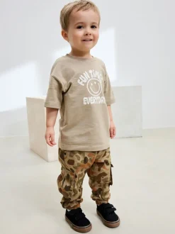 Imprimé camouflage kaki imprimé dinosaure - Pantalon cargo doublé (3mths-7yrs)