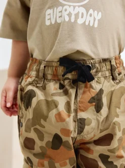 Imprimé camouflage kaki imprimé dinosaure - Pantalon cargo doublé (3mths-7yrs)
