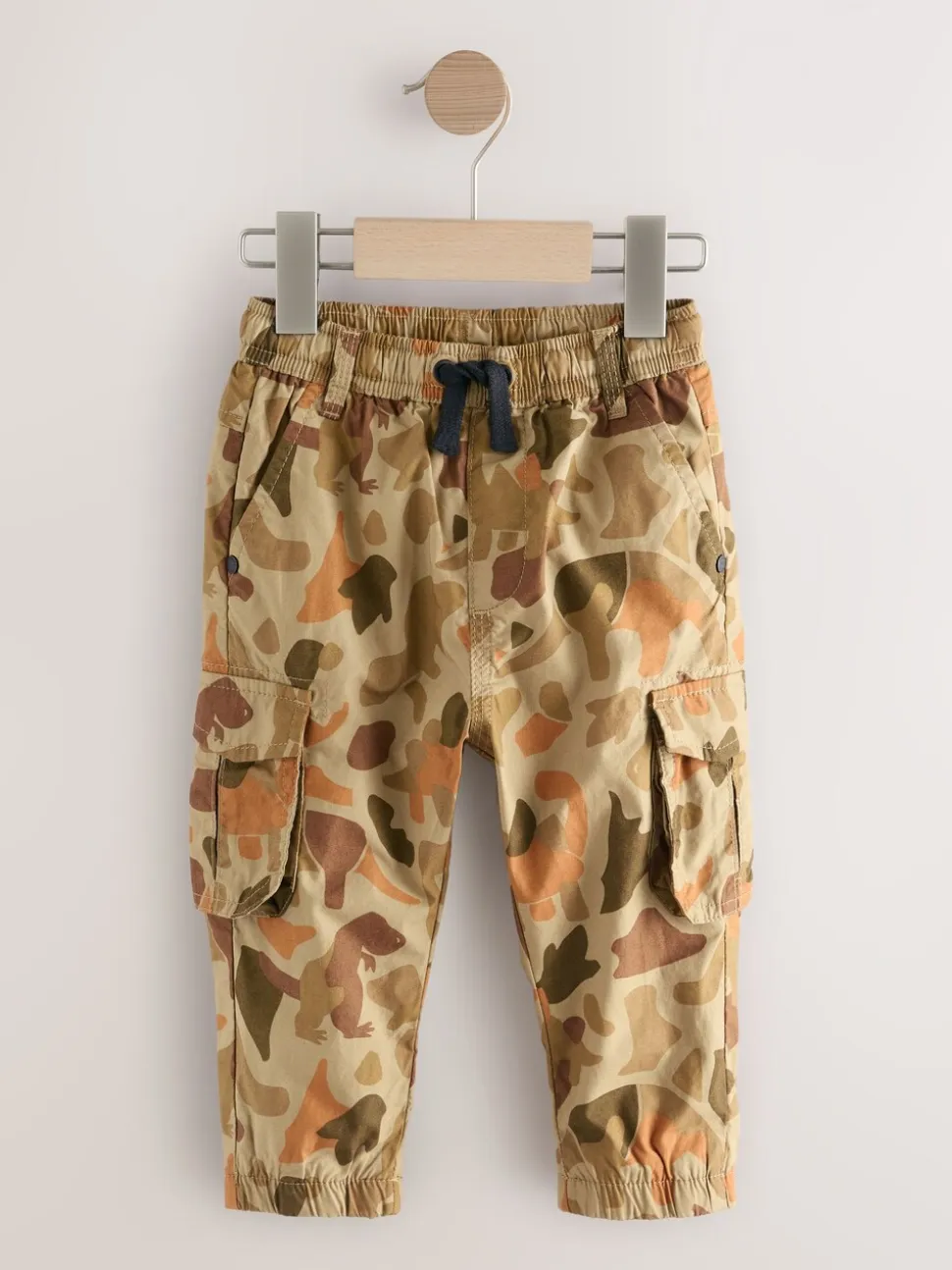 Imprimé camouflage kaki imprimé dinosaure - Pantalon cargo doublé (3mths-7yrs)