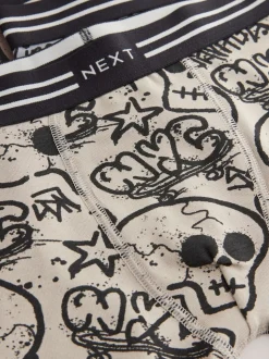 Imprimé crâne grafitti - Lot de 5 boxers (3-16ans)