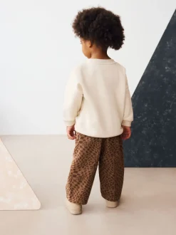 Imprimé léopard fauve - Pantalon large à enfiler (3mois-7ans)