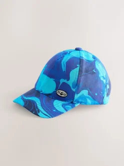 Imprimé marbré bleu - Casquette de baseball 100% coton Chapeaux (1-16ans)
