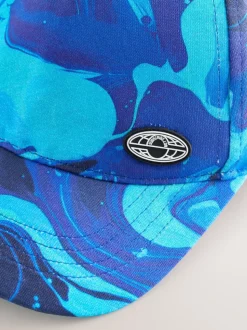 Imprimé marbré bleu - Casquette de baseball 100% coton Chapeaux (1-16ans)