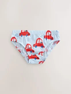 Imprimé voiture multicolore - Lot de 7 slips en coton (1.5-10ans)