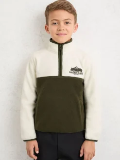 Ivoire/kaki - Polaire zippée color-block Reiss Mahon Nature Reserve