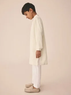 Jacqard texturé écru - Eid Kurta (3mths-16yrs)