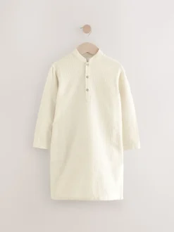 Jacqard texturé écru - Eid Kurta (3mths-16yrs)