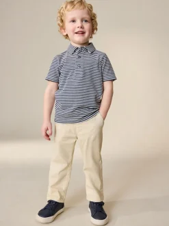 Jaune - Pantalon chino extensible (3mois-7ans)