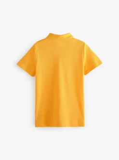 Jaune - Polos en coton à manches courtes pour l'école, lot de 2 (3-16ans)