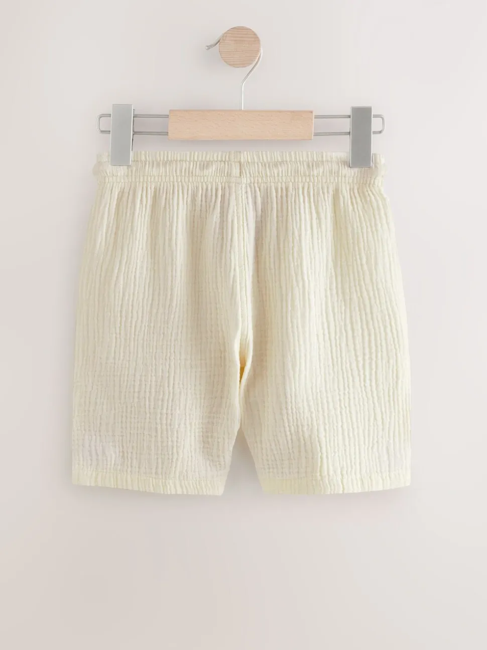 Jaune Buttermilk - Short tissé texturé doux 100% coton (3-16ans)