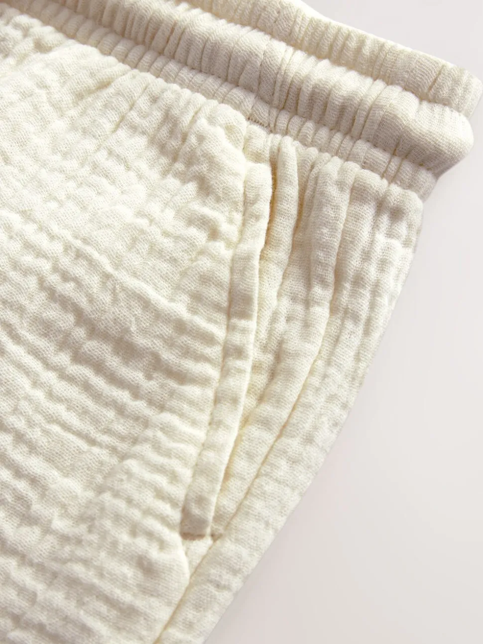 Jaune Buttermilk - Short tissé texturé doux 100% coton (3-16ans)