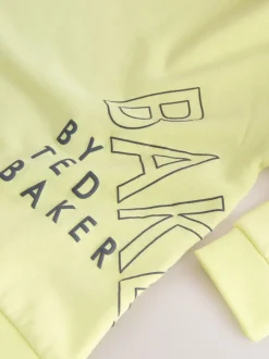 Jaune citron - Baker by Ted Baker Ensemble sweat-shirt et jogging graphique surdimensionné
