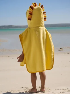 Jaune lion - Poncho en tissu éponge (9mths-6yrs)