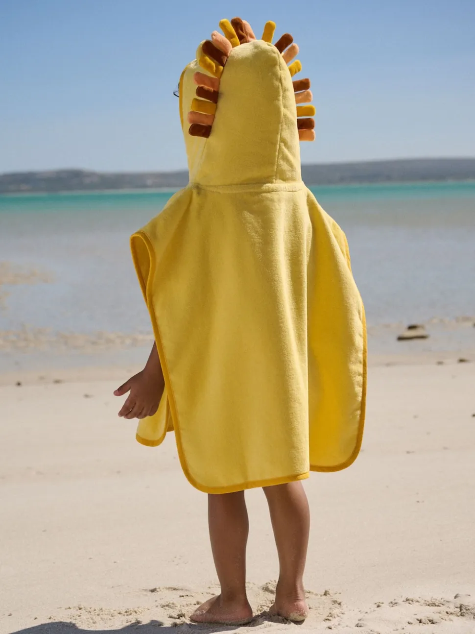Jaune lion - Poncho en tissu éponge (9mths-6yrs)