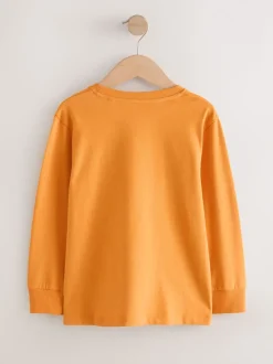 jaune ocre - T-shirt confortable à manches longues (3-16 ans)