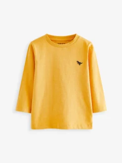 jaune ocre - T-shirt uni à manches longues (3mths-7yrs)